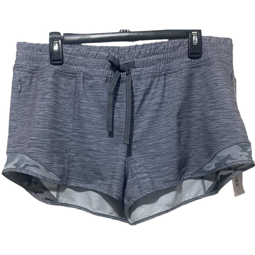 Zyia Active Gray Camo Mesh Hidden Zipper Shorts XXXL  (16-18) NWT